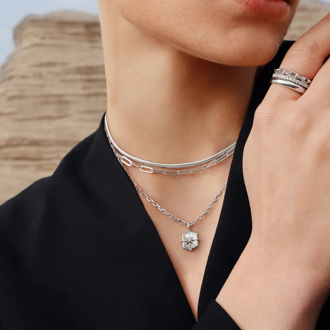 Ania Haie Paper Clip Chain Silver Necklace