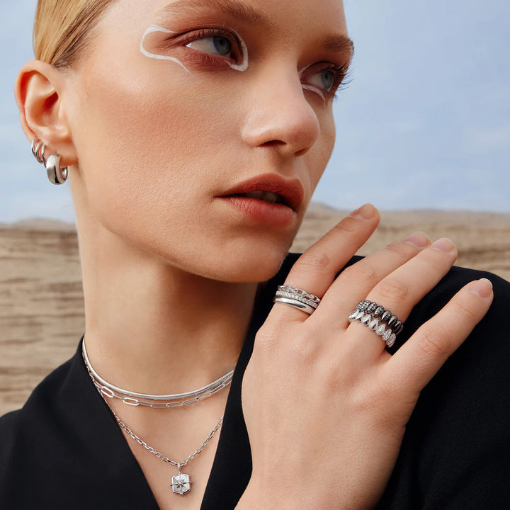 Ania Haie Paper Clip Chain Silver Necklace