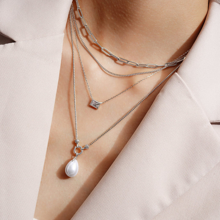 Ania Haie Paper Clip Chain Silver Necklace