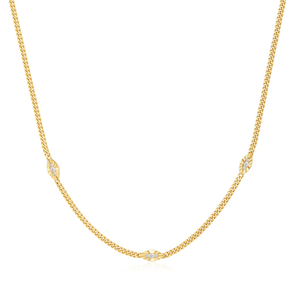 Ania Haie Evil Eye Station Gold Necklace