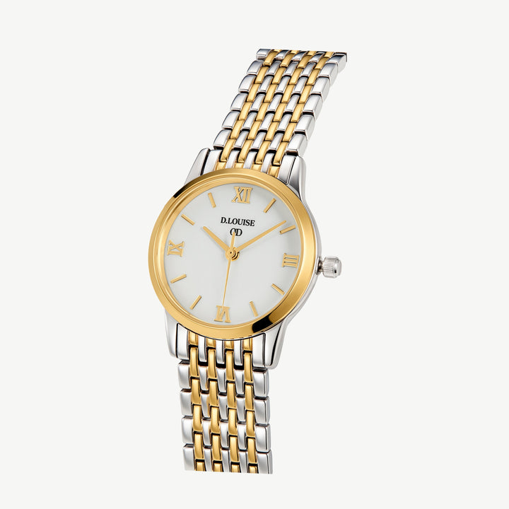 Niche Jewellery D.Louise Classic Link Round Bi-Metal Watch detail