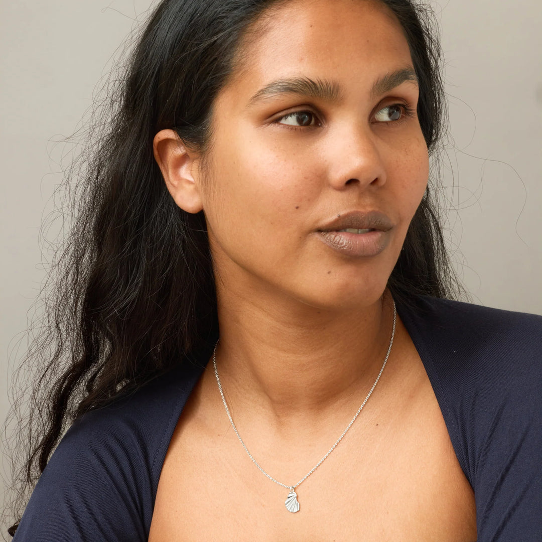 Enamel Copenhagen Wave Silver Necklace