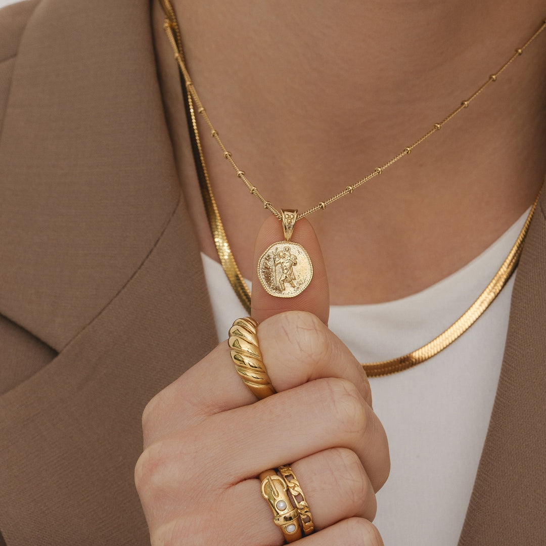 D.Louise St. Christopher Gold Necklace - Stay Safe Wherever You Go image 8