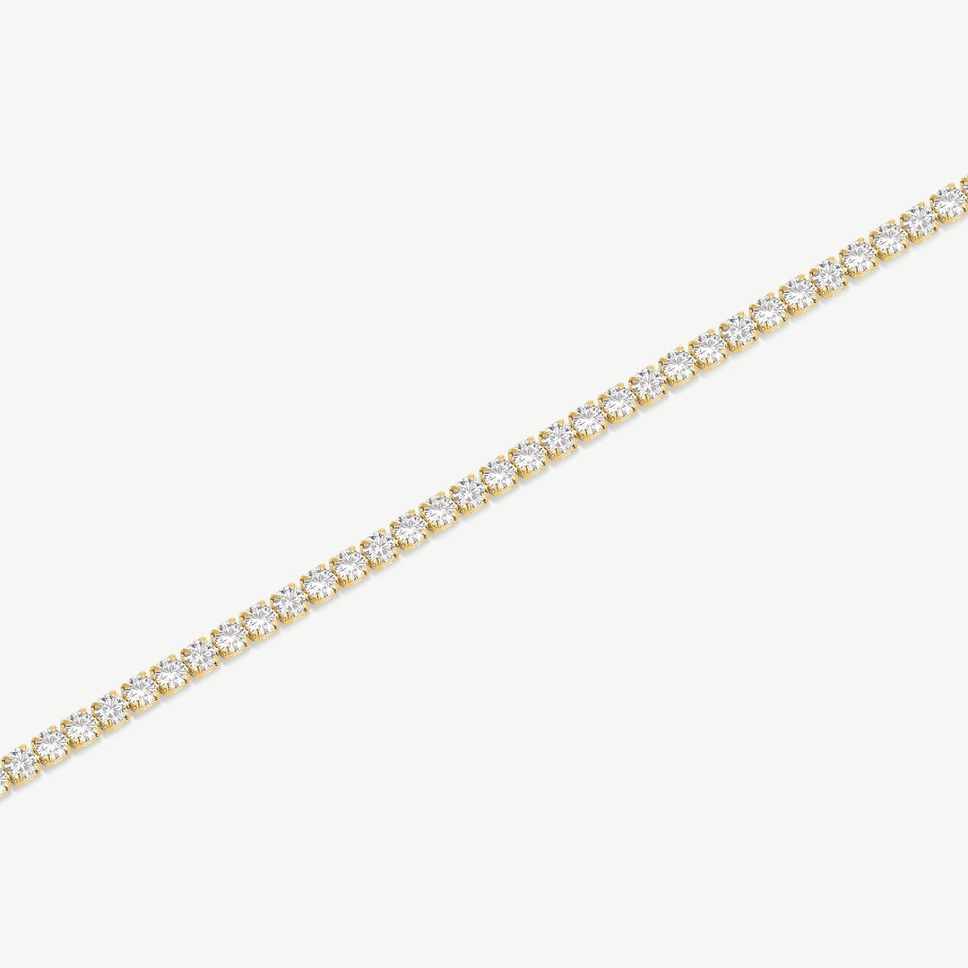 D.Louise Gold Tennis Bracelet close up