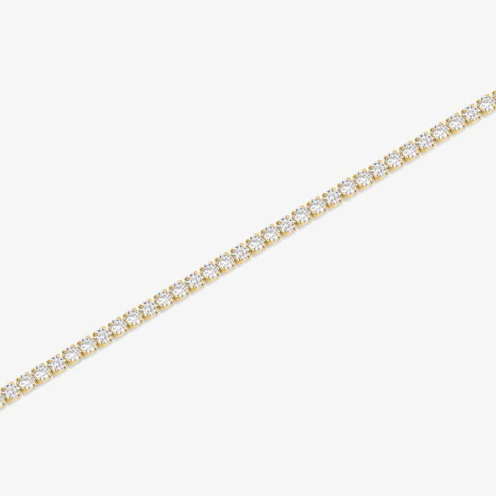D.Louise Gold Tennis Bracelet close up