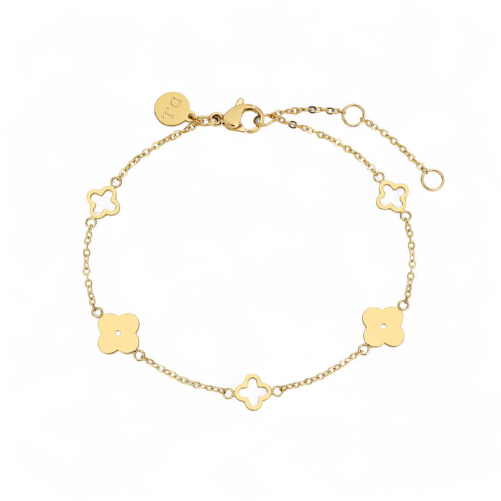 D.Louise Multi Clover Gold Bracelet