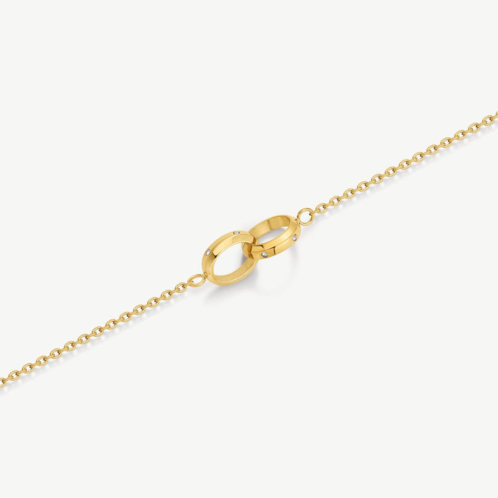 D.Louise Eternity Linked Gold Bracelet close up