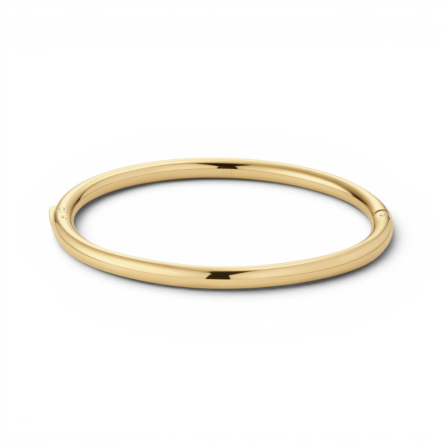 D.Louise Classic Oval Gold Bangle detail view