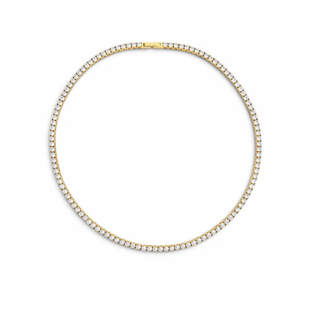 D.Louise Gold Luxe Tennis  Necklace detail view