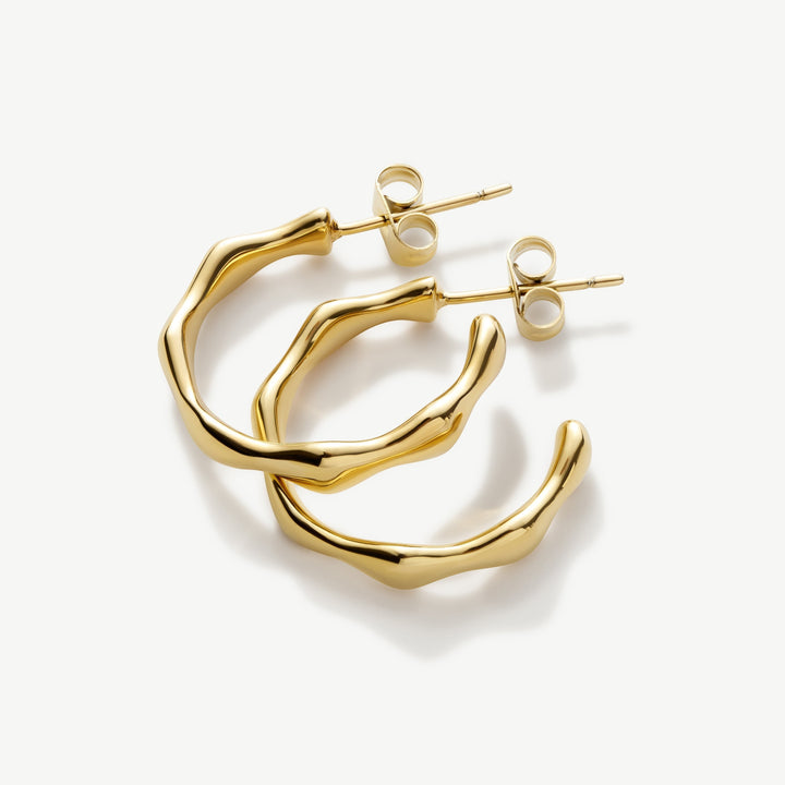 D.Louise Bamboo Gold Hoop Earrings product view