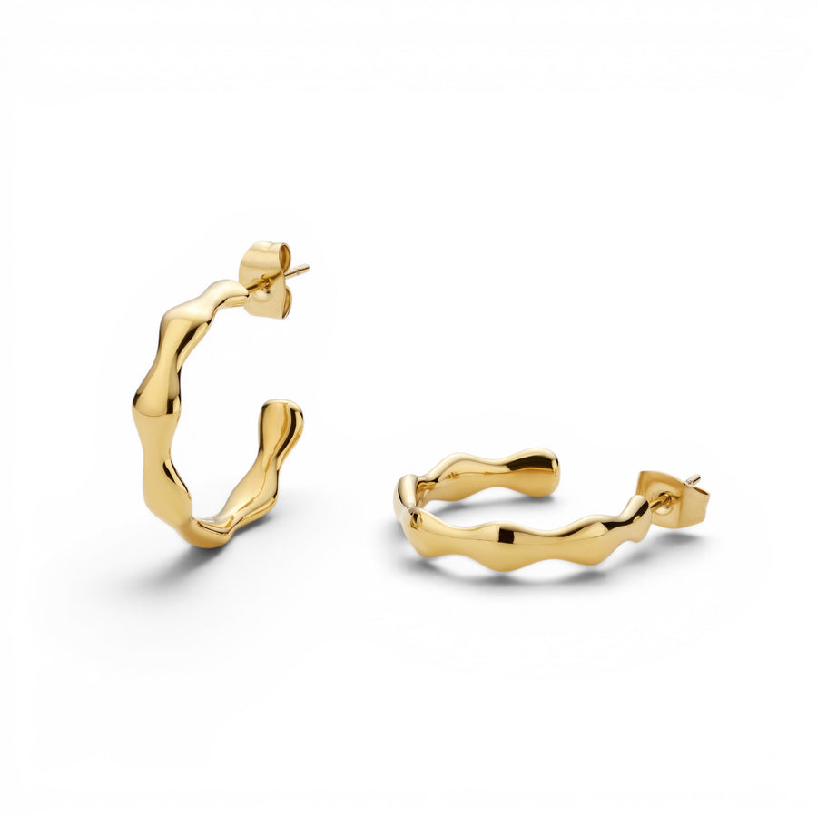 D.Louise Bamboo Gold Hoop Earrings