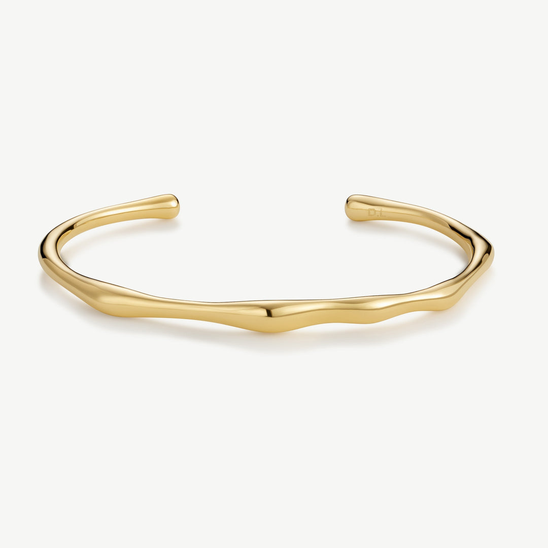 D.Louise Bamboo Gold Bangle detail view