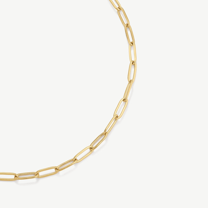 D.Louise Paperclip Gold Necklace product view