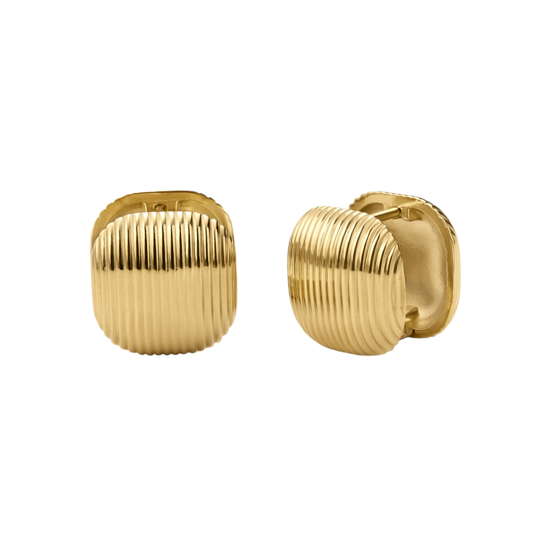 D.Louise Statement Square Gold Earrings