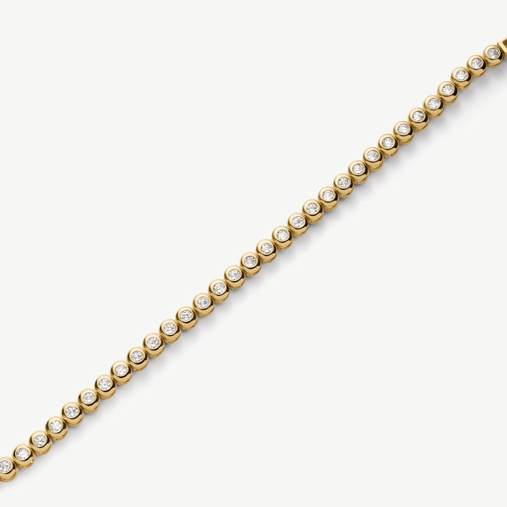 D.Louise Gold Bezel Tennis Bracelet detail view