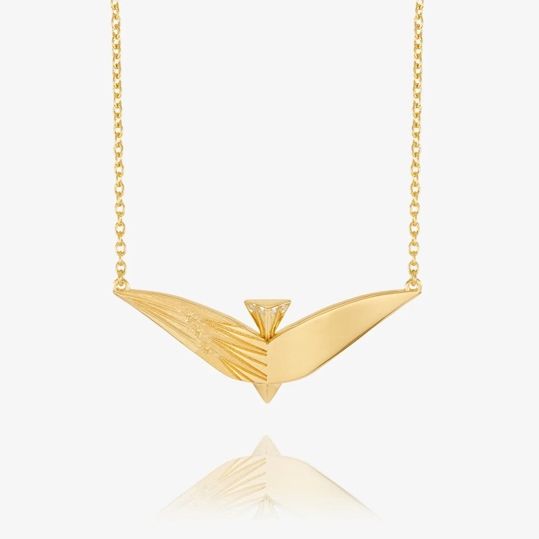 Rachel Jackson Dreamer Celestial Bird Necklace Gold