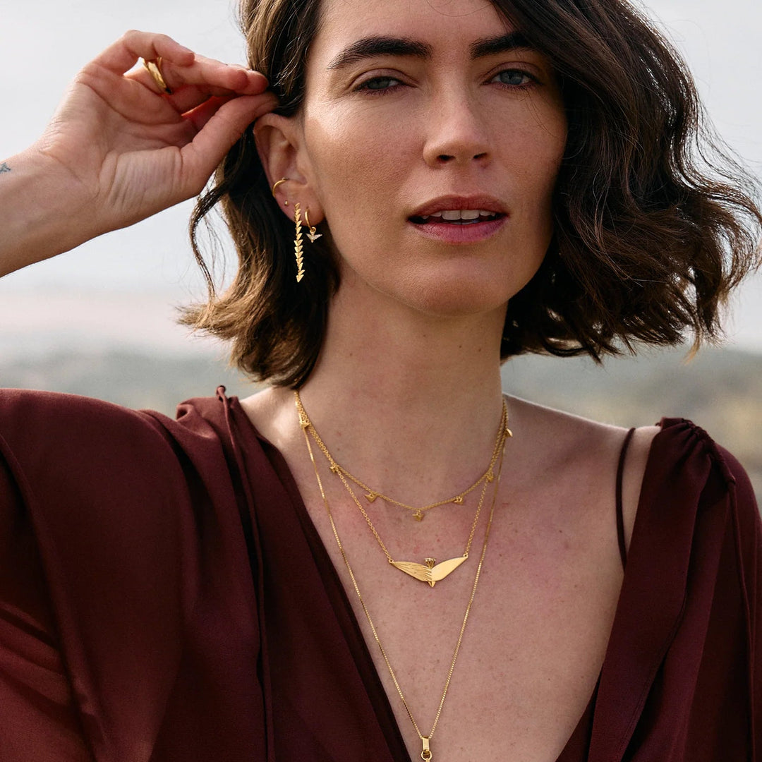 Rachel Jackson Dreamer Celestial Bird Necklace Gold
