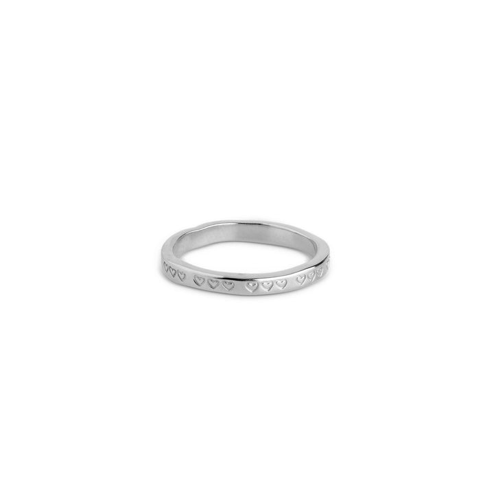 Niche Jewellery Enamel Copenhagen Heart Silver Ring