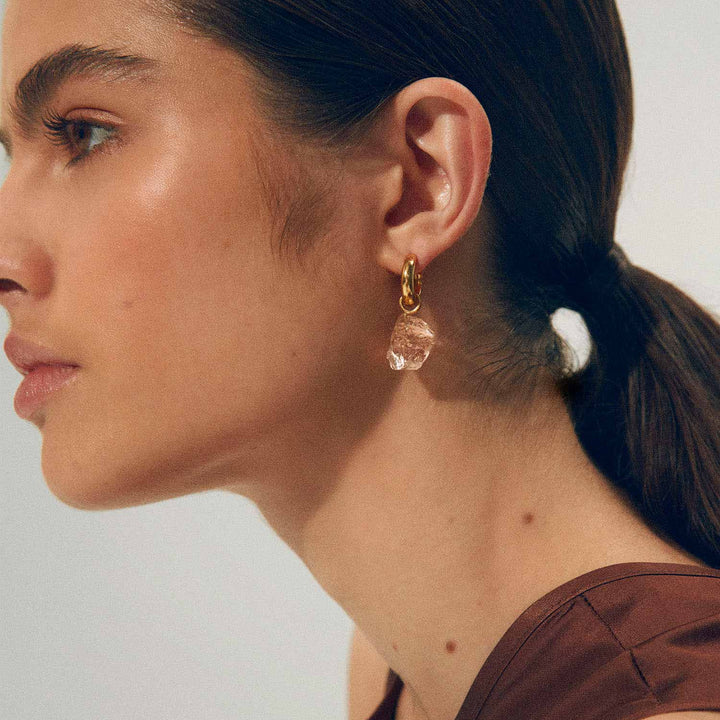 Niche Jewellery Shyla London Catalina Hoops - Clear detail