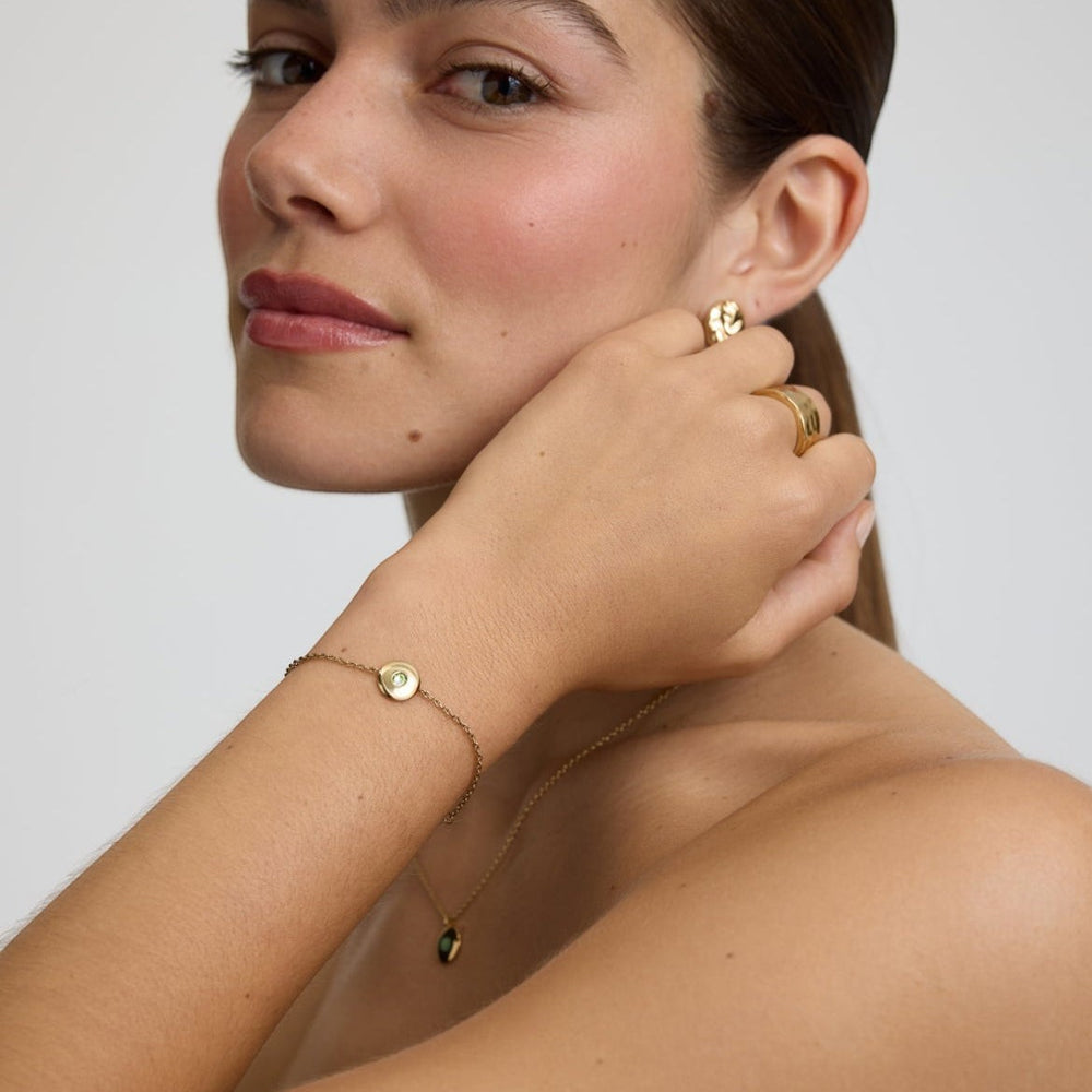D.Louise June Birthstone Gold Bracelet stone colour
