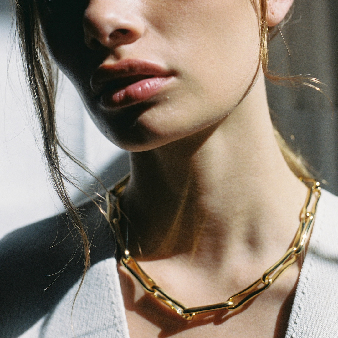 Niche Jewellery Shyla Chunky Link Necklace - Gold detail