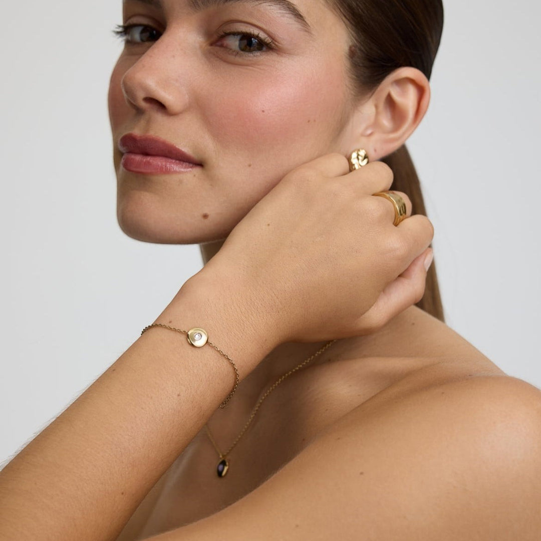 D.Louise July Birthstone Gold Bracelet stone colour