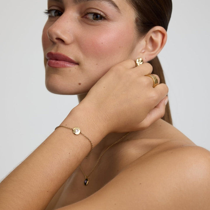 D.Louise August Birthstone Gold Bracelet stone colour