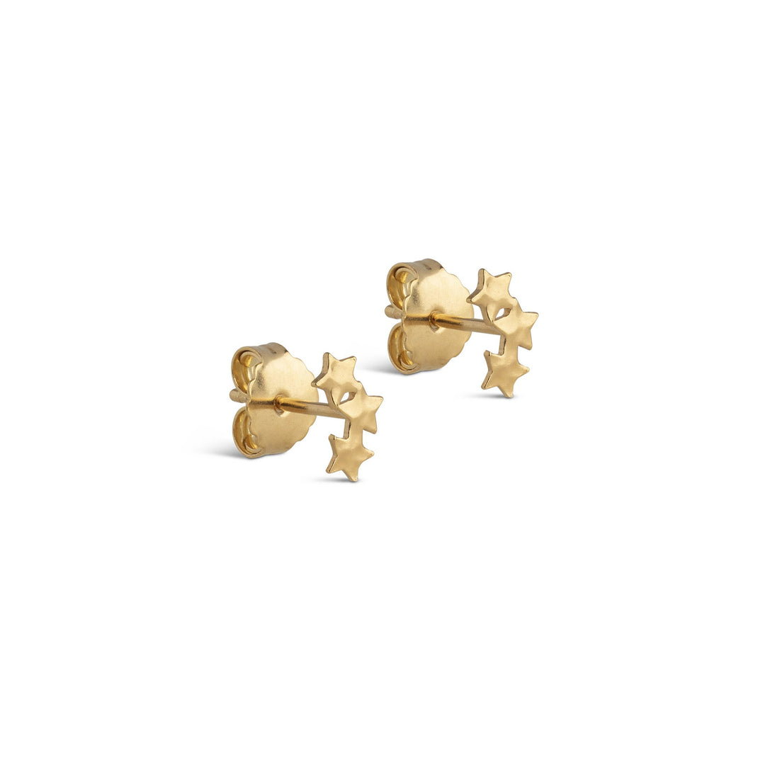 Niche Jewellery Enamel Copenhagen Organic Star Gold Stud Earrings
