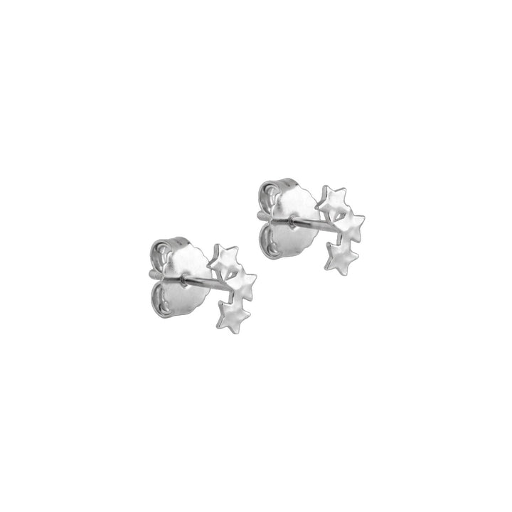 Niche Jewellery Enamel Copenhagen Organic Star Silver Stud Earrings