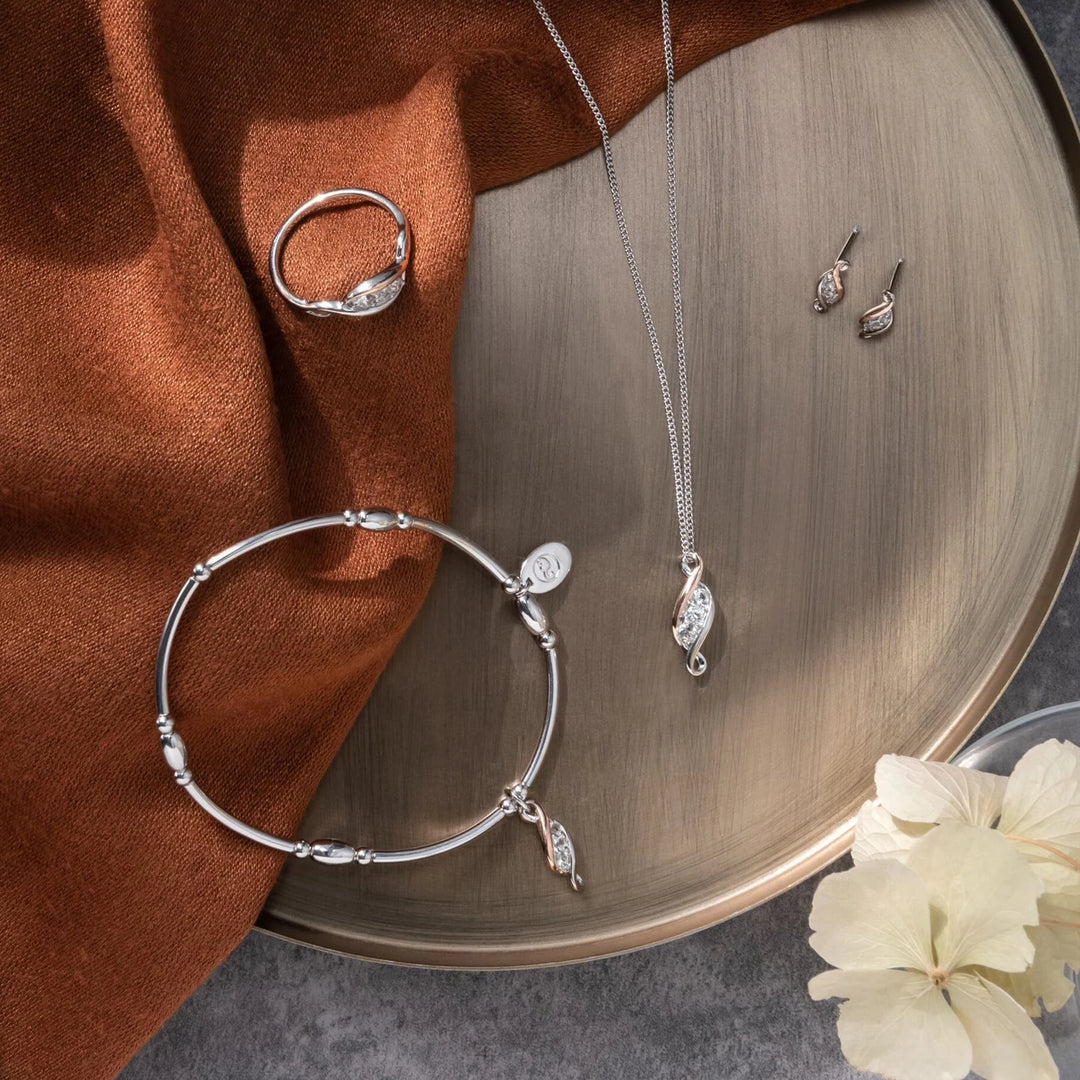 Clogau Past Present Future Sterling Silver Affinity Bracelet with Topaz