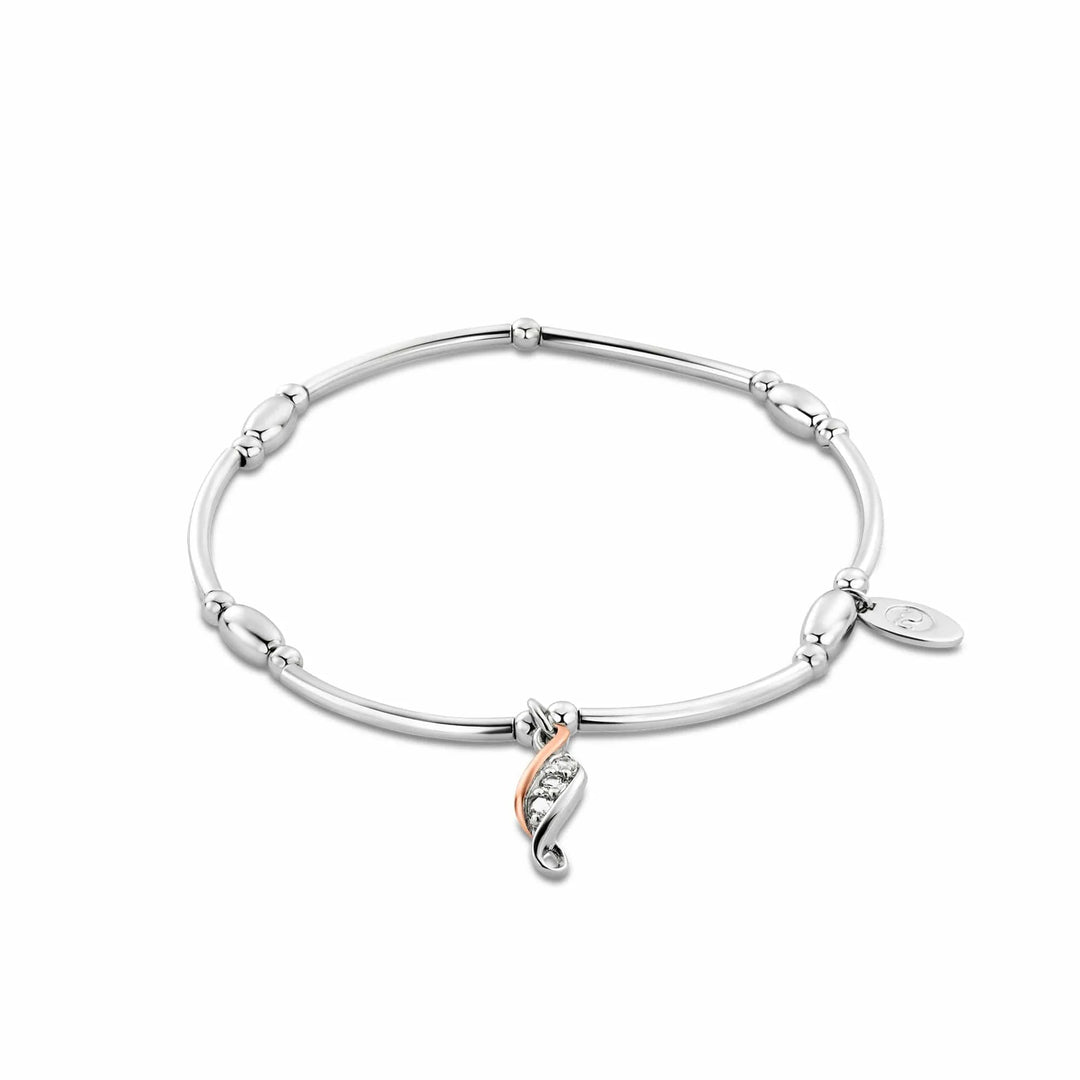 Clogau Past Present Future Sterling Silver Affinity Bracelet with Topaz
