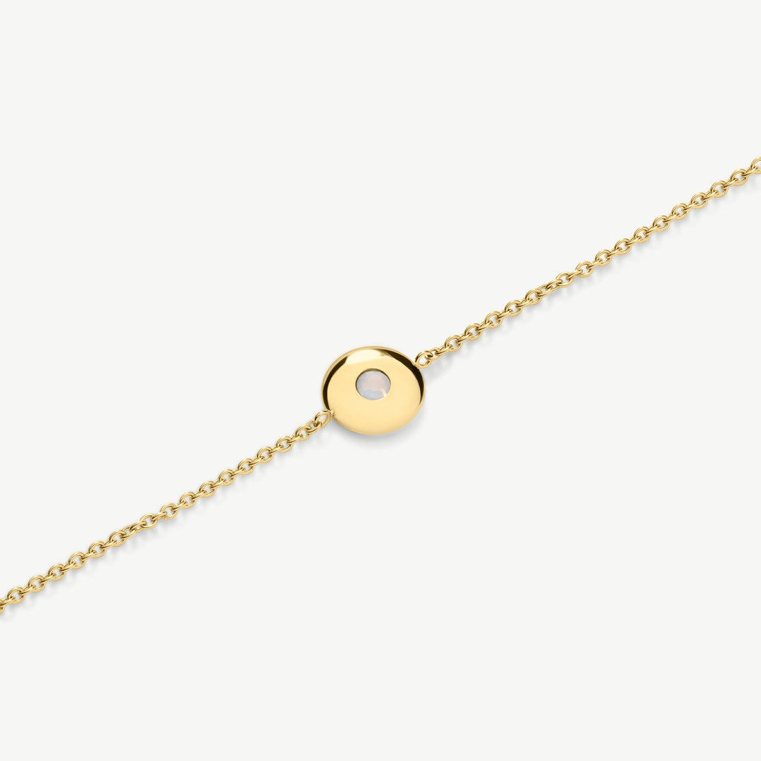 D.Louise June Birthstone Gold Bracelet detail view