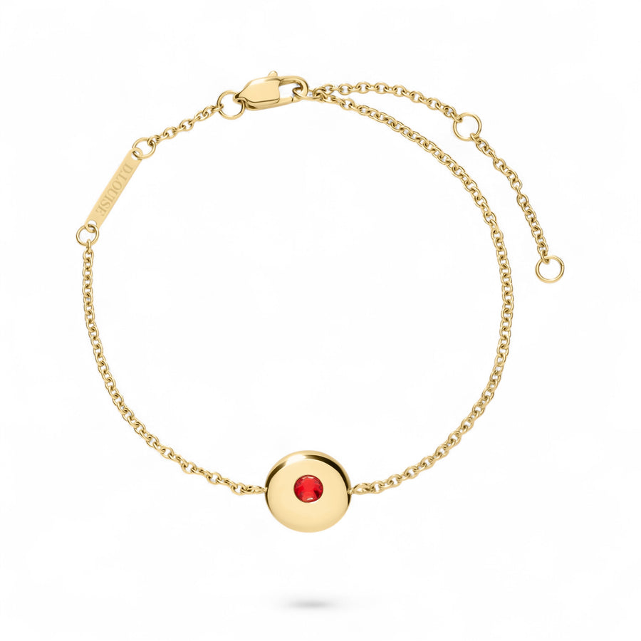 D.Louise July Birthstone Gold Bracelet