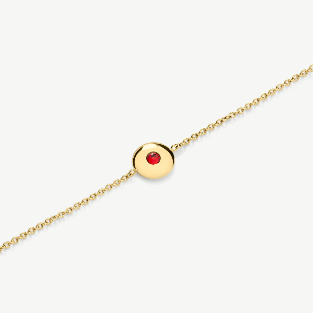 D.Louise July Birthstone Gold Bracelet detail view
