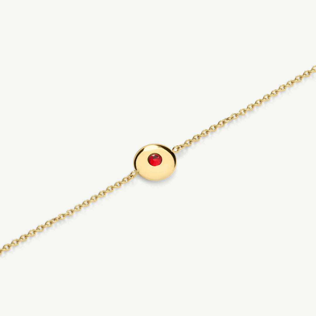 D.Louise July Birthstone Gold Bracelet detail view