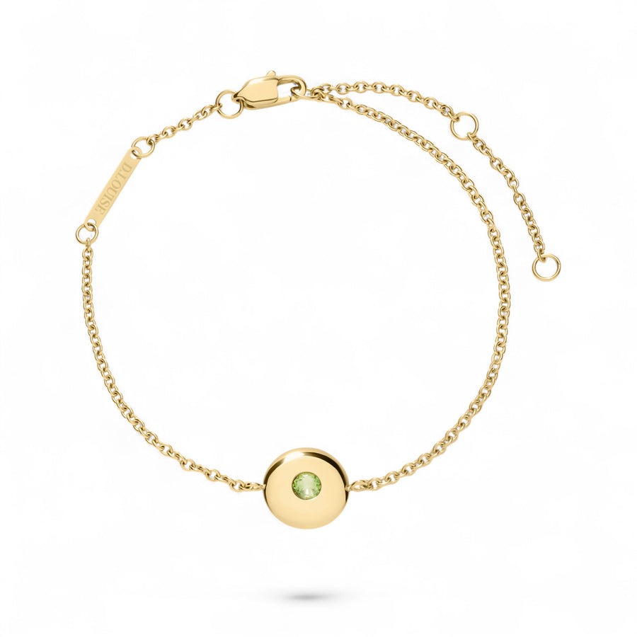 D.Louise August Birthstone Gold Bracelet