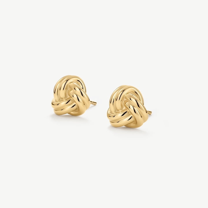 D.Louise Knots Gold Stud Earrings detail view