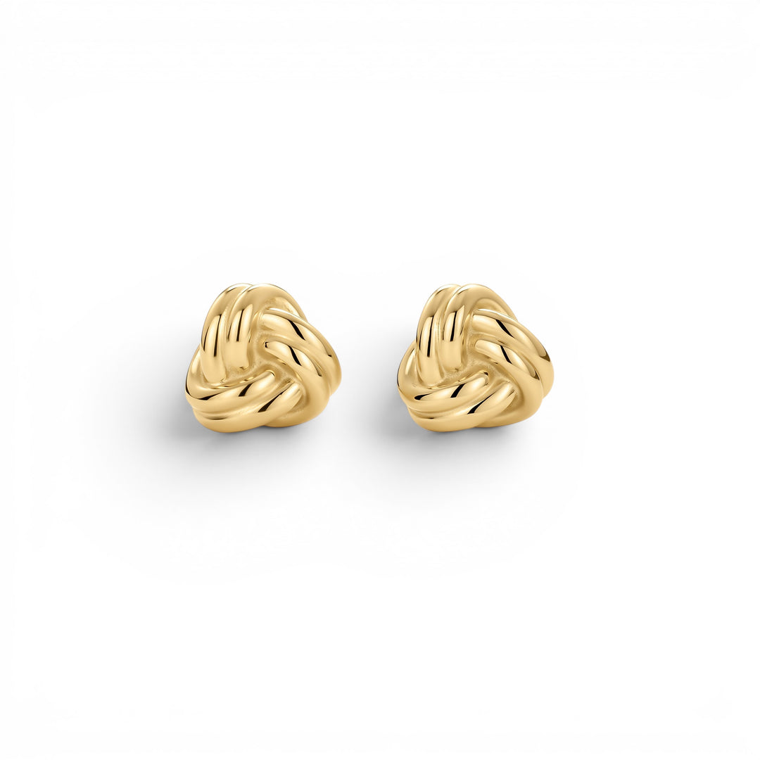 D.Louise Knots Gold Stud Earrings