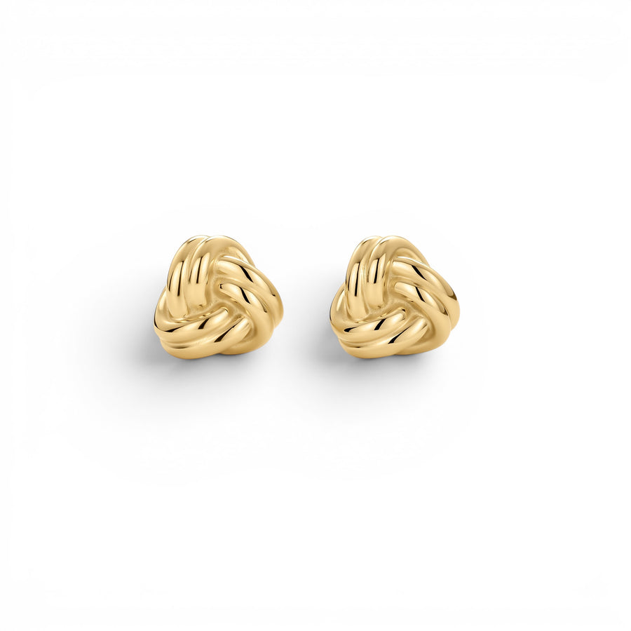 D.Louise Knots Gold Stud Earrings