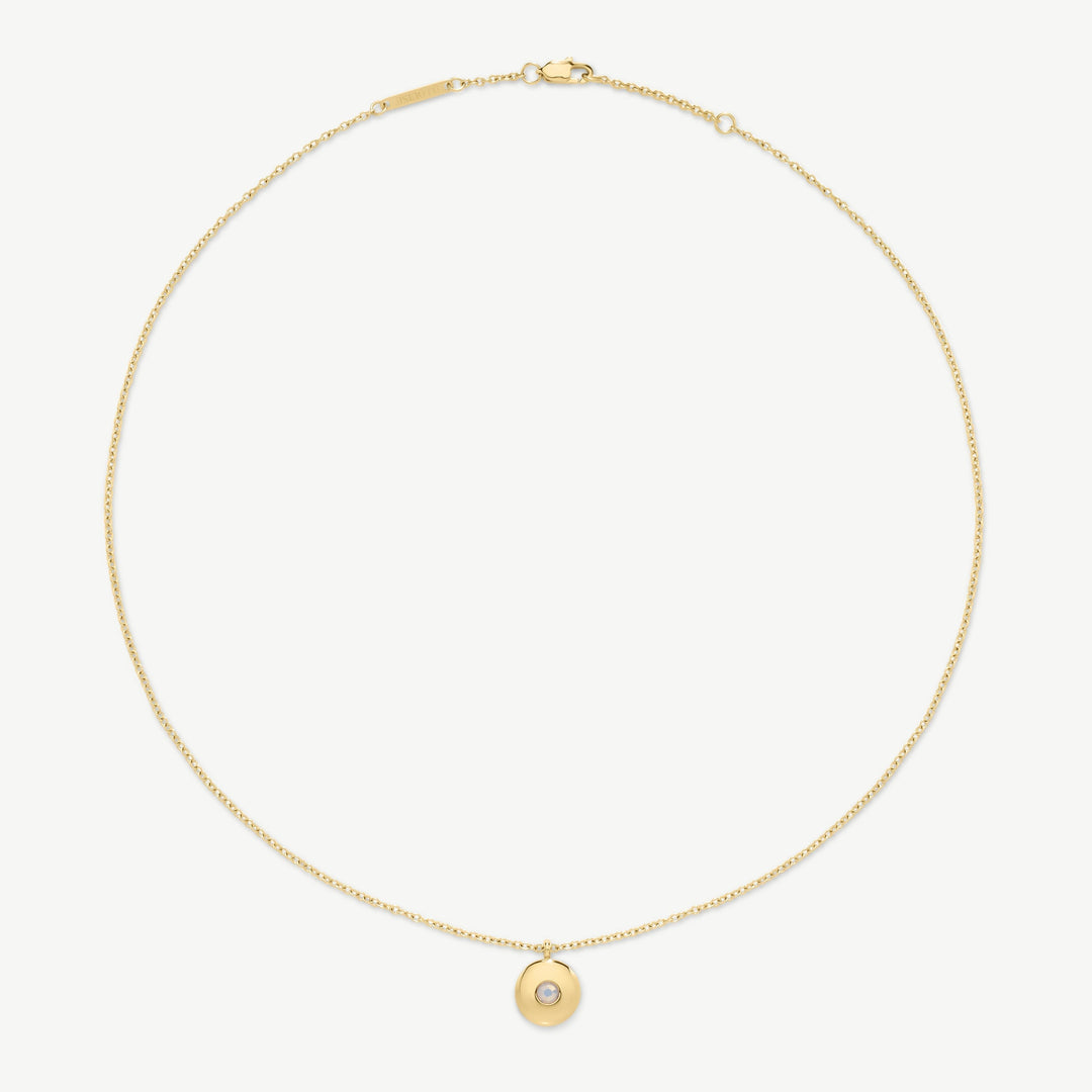 D.Louise June Birthstone Gold Necklace detail view