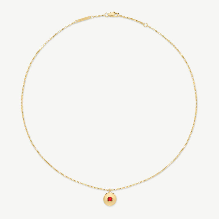 D.Louise July Birthstone Gold Necklace detail view