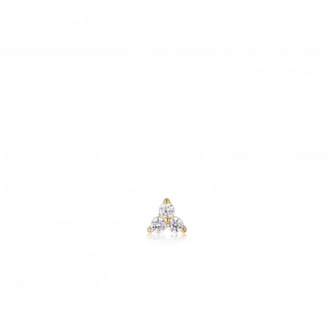 Ania Haie Trio Sparkle Barbell Single Earring - Gold - E035-08G
