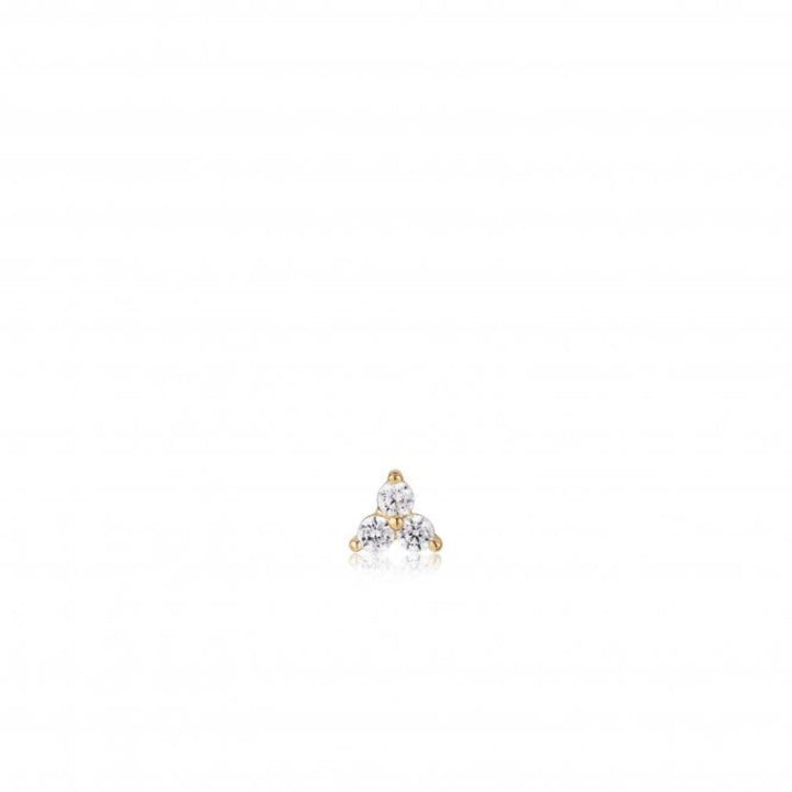 Ania Haie Trio Sparkle Barbell Single Earring - Gold - E035-08G