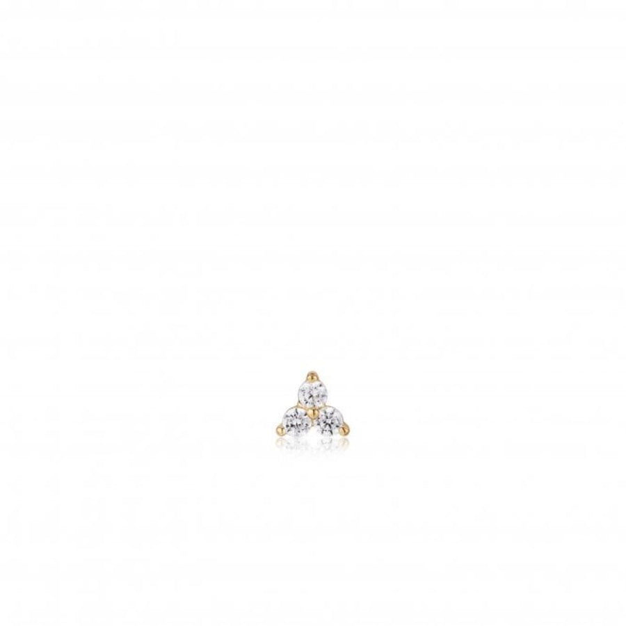 Ania Haie Trio Sparkle Barbell Single Earring - Gold - E035-08G