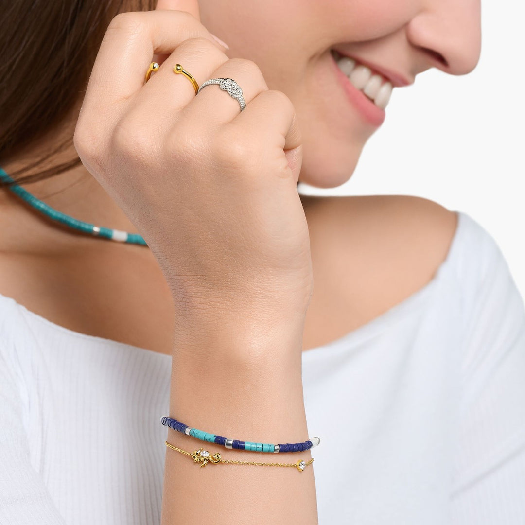 Thomas Sabo Slider Bracelet with Blue Stones A2065-775-7-L20