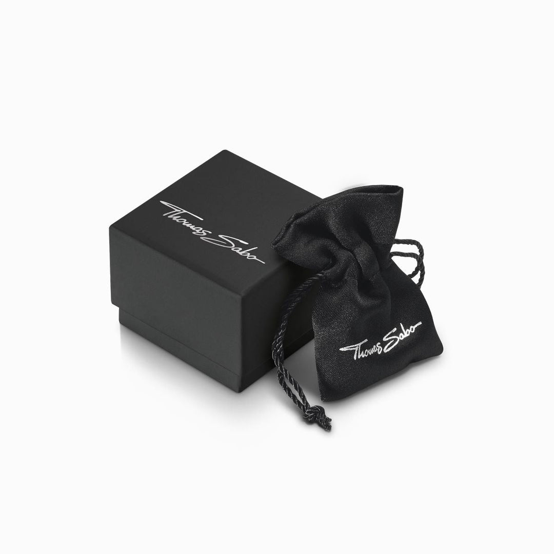 Thomas Sabo Gold Stud Earrings with 7mm Brilliant Cut White Zirconia