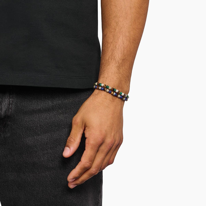 Thomas Sabo Bracelet with Brown and Blue Beads - A2183-531-7
