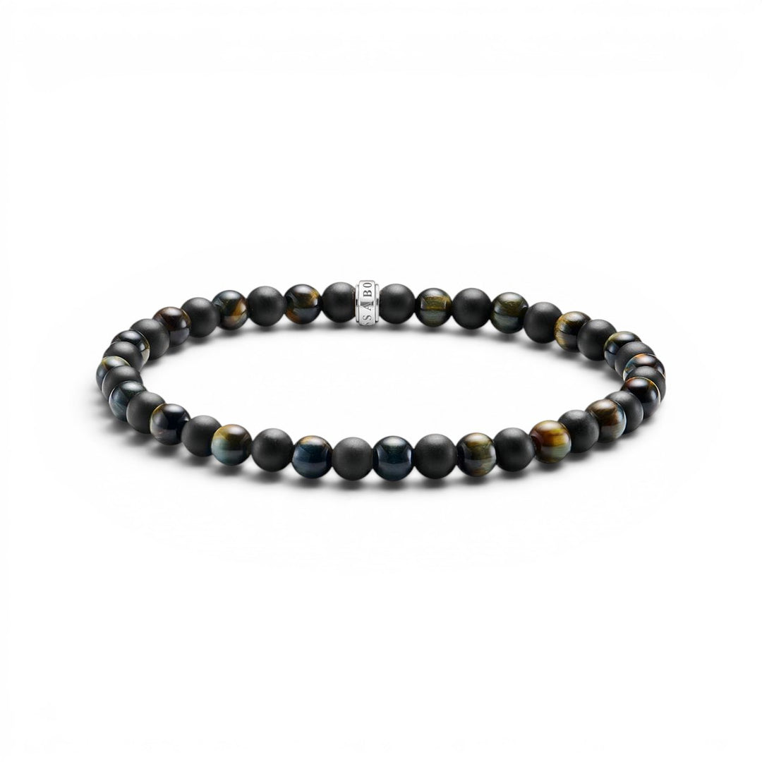Thomas Sabo Talisman Bracelet with Obsidian and Tiger Eye Beads - A2183-806-7-L19