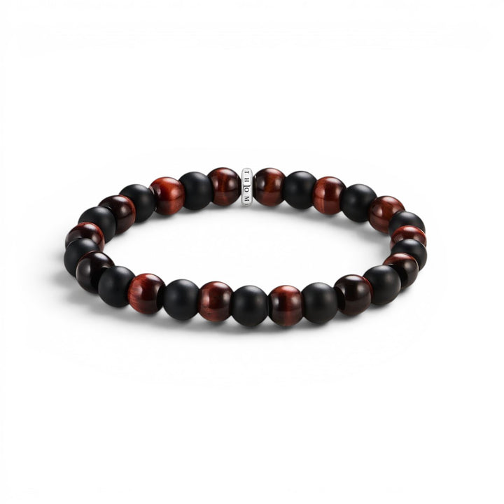Thomas Sabo Bracelet Obsidian and Red Tiger's Eye 9 mm - A2196-806-7-L19
