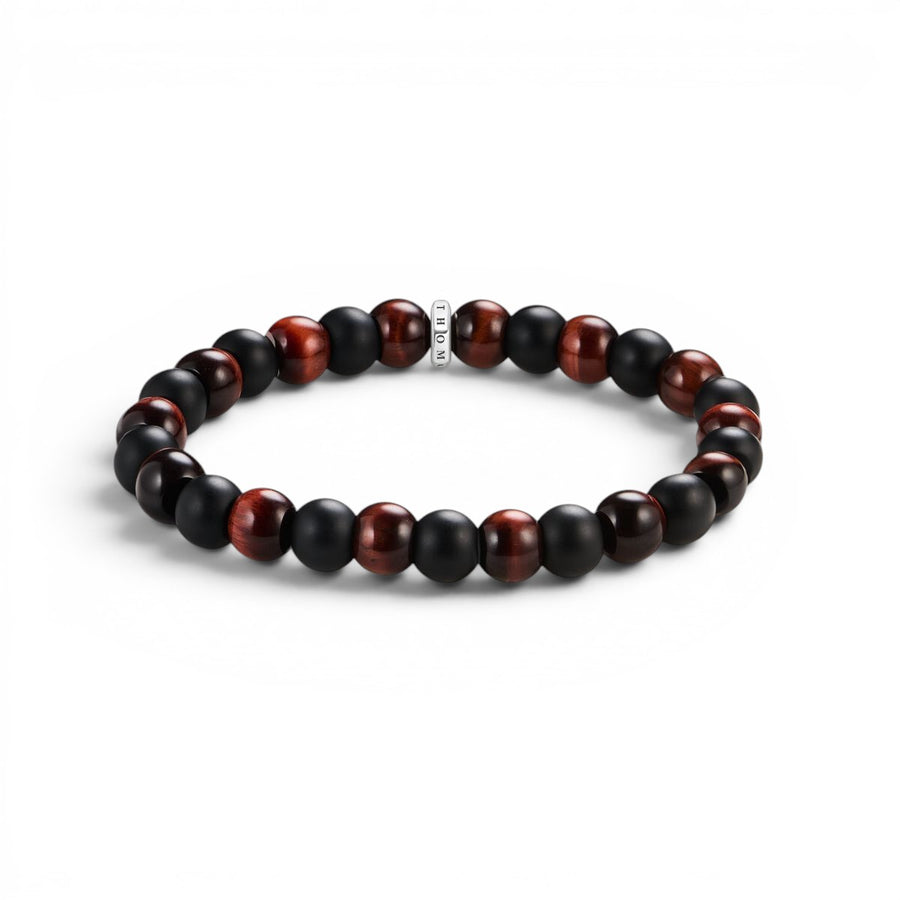 Thomas Sabo Bracelet Obsidian and Red Tiger's Eye 9 mm - A2196-806-7-L19